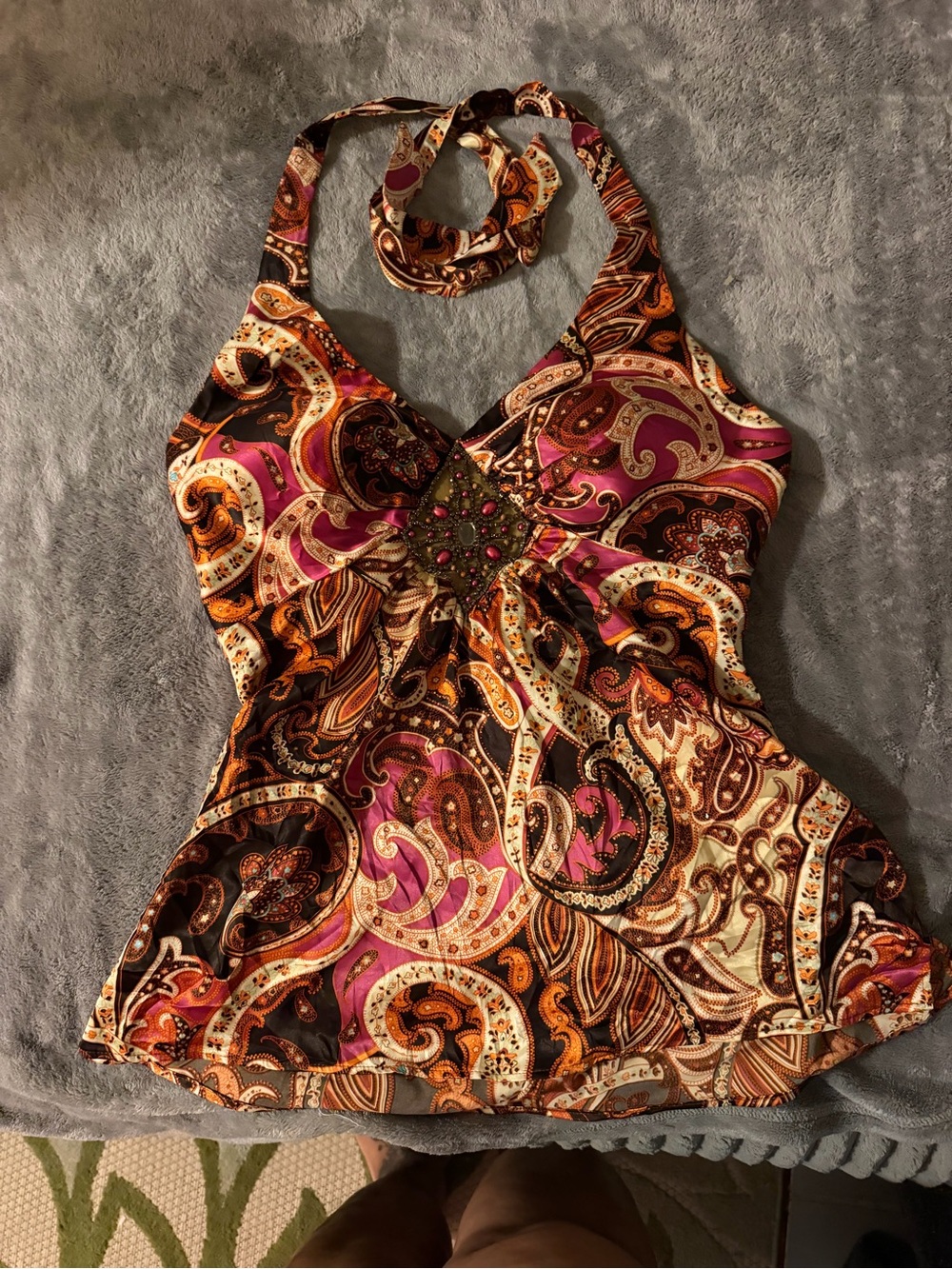 Vintage Paisley Halter Top